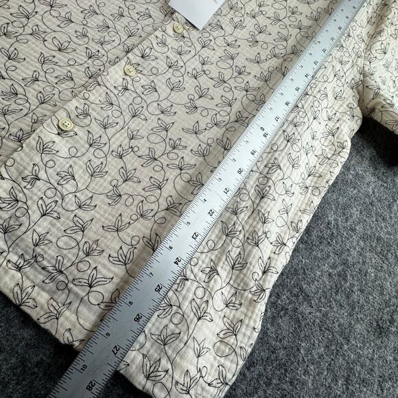 Thomas Sterling Men's Cotton Button-Up Shirt Botanical Print NWT Size Medium - Picture 7 of 8